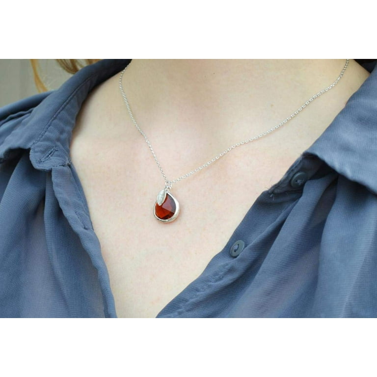 Personalized Topaz Necklace, November Birthstone Necklace