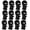 Black, variant on Ski Mask 3 Hole Full Face Cover Beanie Hood Balaclava Outdoor Mouth Cover (Navy Lot of 1)