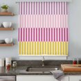 thumbnail image 5 of Colorful Stripe Sheer Curtains 84 Inches Long, Modern Pink Purple Yellow Vertical Striped Light Filering Curtains, Breathable Simi Curtain Privacy Drapes for Living Room Bedroom Window Treatment, 5 of 9