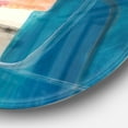 thumbnail image 2 of Designart 'Modern Simply Blue' Geometric Metal Circle Wall Art, 2 of 3