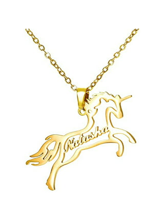 Personalized Gold Plated Acrylic American Football Necklace with Nameplate