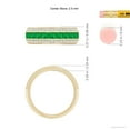 thumbnail image 6 of ANGARA Natural Channel-Set Square Emerald and Diamond Half Eternity Band in 14K Yellow Gold for Women (Size-2.5mm) | May Birthstone, Anniversary, Jewelry Gift for Women | Natural Emerald Ring, 6 of 10