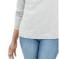 thumbnail image 3 of Karen Scott Women's Cotton Marled Henley Sweater Natural Size Small, 3 of 3