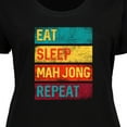 thumbnail image 4 of Inktastic Eat Sleep Mah Jong Repeat Women's Plus Size T-Shirt, 4 of 5