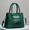 82311Green, variant on Medium Size Glossy PU Leather Top Handle Crossbody Tote Purses for Women Simple Large Capacity Blue Crocodile Pattern Shoulder Handbags for Women with Compartments for Mom