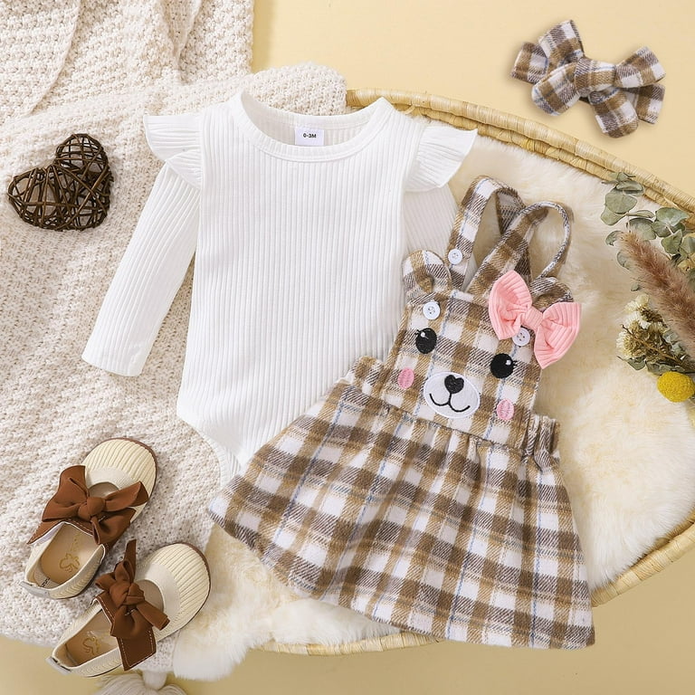 Girl Clothes Ropa De Bebe Premature Baby Clothes Girl Crawl suit hairband toddler suit cartoon suit White 9M