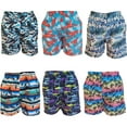 thumbnail image 2 of Men's Elastic Waist Swim Shorts, Swimming Trunks, Board Beach Swimwear, Bathing Suit w/ Two Side Packets, Inside Drawstring & Inner Mesh Lining, 2 of 3