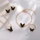 thumbnail image 5 of New Personalized Butterfly Glazed Bracelet Ring Necklace Earring, Exquisite Small and Fashionableand High Sense Collar Chain Set, 5 of 5