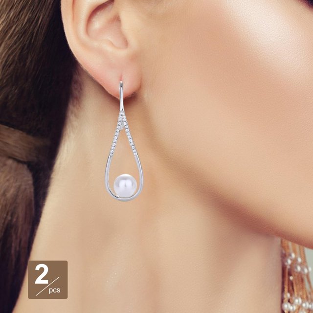Pendientes colgantes Fernando Joyas para fiestas de vacaciones de Acción de Gracias Plata 3,9 cm x 1,3 cm