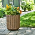 thumbnail image 2 of Better Homes & Gardens Adler 16 inch Resin Planter Terracotta with Modern Design for Indoor and Outdoor Plant, 2 of 8