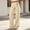 A2-Khaki, variant on Textilo High Waisted Trousers for Women Striped Wide Leg Pants with Pockets Stretch Palazzo Trousers Lounge 2026 Trendy Summer Vacation Boho Loungewear,Black XL