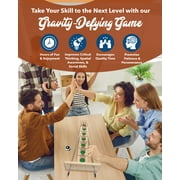 WE Games Shoot The Moon, Solid Natural Wood Rolling Ball Game for Family Game Night, 18 inches
