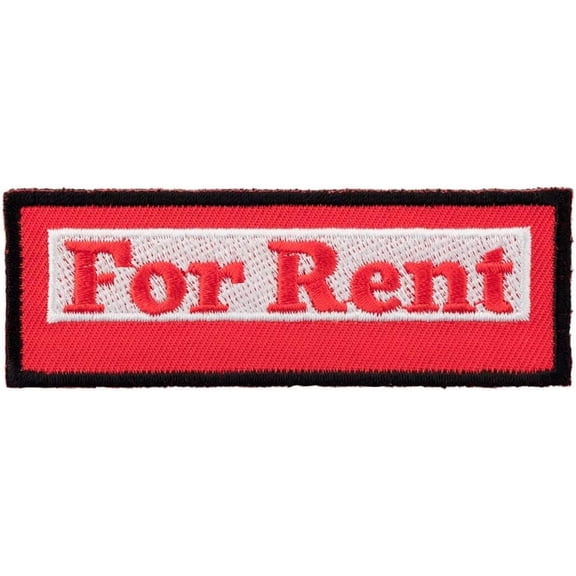 For Rent Red Patch, Funny Sayings Patches