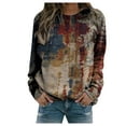 thumbnail image 1 of Birdeem Chandails en Molleton Décontractés pour Femmes Imprimé Thermique Col Rond Manches Longues T-Shirts Amples, 1 of 5