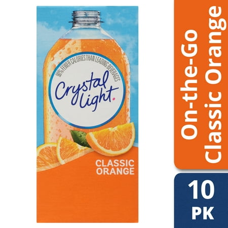 (6 Pack) Crystal Light On-the-Go Classic Orange Drink Mix, 10