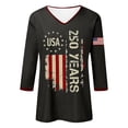 thumbnail image 4 of WERYOUNG Patriotic Graphic T Shirt For Women V Neck 3/4 Sleeve Tee 250th Anniversary Celebration T-Shirts Comfortable Tops XXXXL, 4 of 4