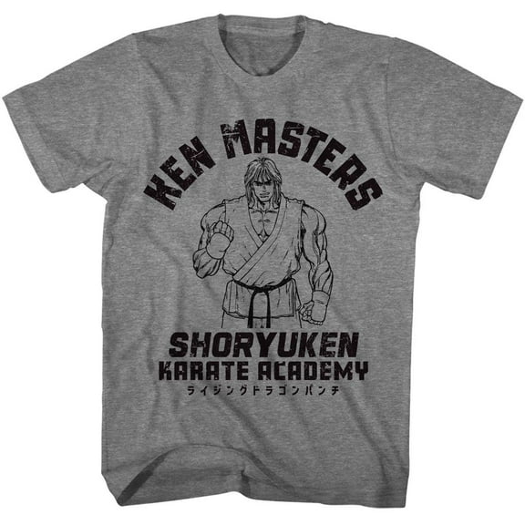 Street Fighter Ken Masters Graphite Heather Adult T-Shirt