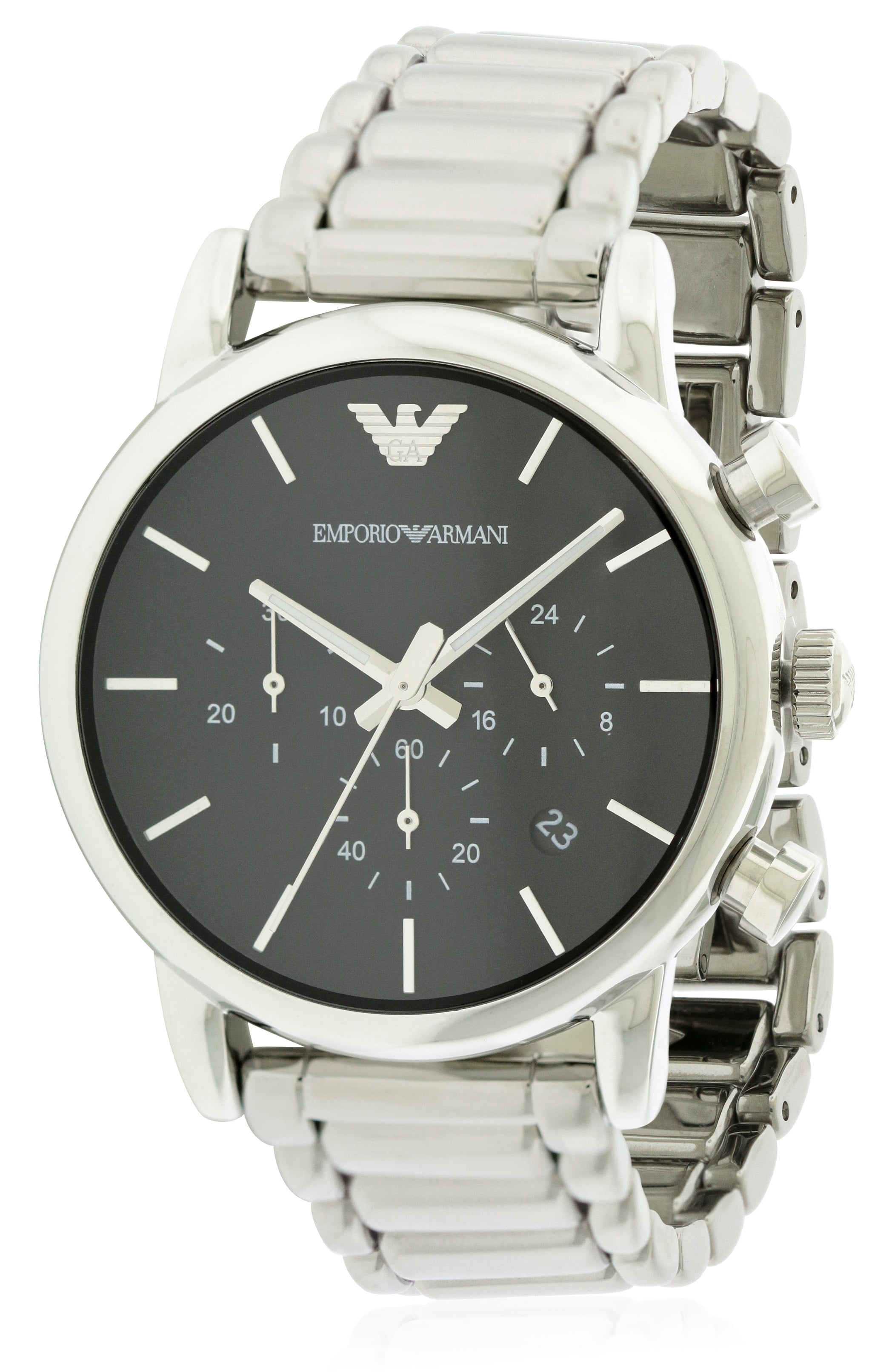 Emporio Armani Women's Retro Stainless Steel Watch, White Emporio Armani Women's Retro Stainless Steel Watch, White