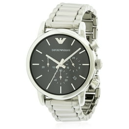 Emporio Armani Men's AR11096 Silver Leather Japanese Quartz