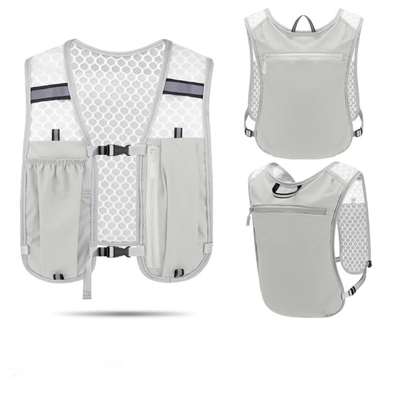 Rove Studio Lightweight Running Vest for Women, Hydration Backpack Hiking Backpack for Women, Breathable Running Hydration Pack Grey