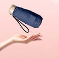 thumbnail image 6 of FVDPWYE Mini Sun Protection Umbrella with Case Windproof Collapsible Small Umbrella Dark Dark Blue, 6 of 9