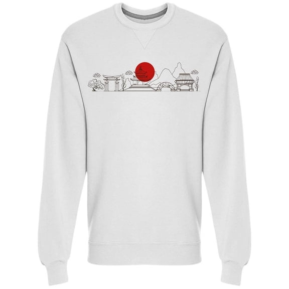 Japanese Cityscape Sweatshirt Men's -Image by Shutterstock