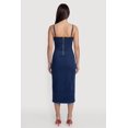 thumbnail image 3 of Women's Sleeveless Zip Back Denim Dress with Side Slit, 3 of 3