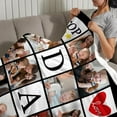 thumbnail image 4 of AISENIN Fathers Day Blanket Dad Gifts Personalized Custom Blanket with Photos Texts Picture Personalized Throw Blanket Customized Photo Blanket Fleece Blanket, 4 of 5