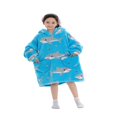 thumbnail image 3 of Wearable Blanket Hoodie for Adults Sherpa All Patterns Oversized Sweatshirt Blanket with Pockets, 3 of 6