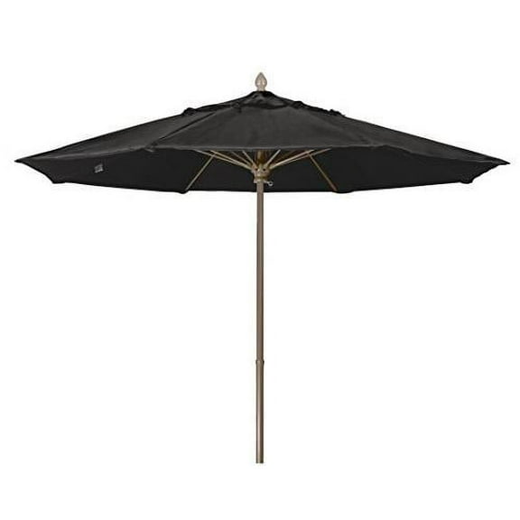 Fiberbuilt Home 7.5 ft. Oct Market 8 Rib Push Up Champagne Bronze with Black Marine Grade Canopy