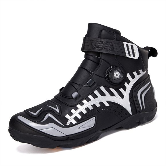 Botas de moto y zapatos de moto para todas las estaciones para hombre y mujer.,Blanco y negro,41