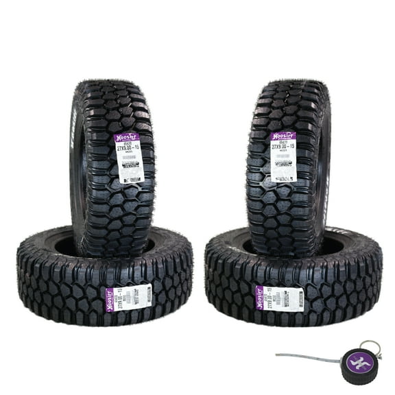 Hoosier UTV Tires 27.0X9.0-15 - 49470M550 for Side by Side & Off-Road Racing with Hoosier Keychain (4-Pack)