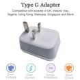 thumbnail image 2 of UK Power Adapter Travel Plug Converter, AC Outlet Dual USB Port Universal Wall Charger (Type G) for US to British Dubai Malaysia Hong Kong and More (2Pack), 2 of 7
