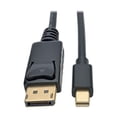 thumbnail image 1 of 6 ft. 4K x 2K 60 Hz Mini DisplayPort to DisplayPort Adapter Cable M-M, Black, 1 of 1