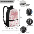thumbnail image 5 of Yuyamidu Pink Bow Deer 17-Inch Large School Backpack for Teen Girls, Spacious Daypack with Multiple Pockets for Textbooks, Laptop & Daily Campus Use, 5 of 6