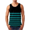 thumbnail image 2 of Xysaqa Men's Classic Striped Tank Tops, Summer Sports Gym Workout Tees, Casual Sleeveless Muscle Shirts M-3XL, 2 of 5