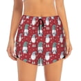 thumbnail image 4 of Lsque Gnome And Snowflakes Printed Women's Running Shorts with Liner Pockets,Elastic Quick Dry Workout Athletic Gym Yoga Shorts,Womens High Waist Shorts-Medium, 4 of 9