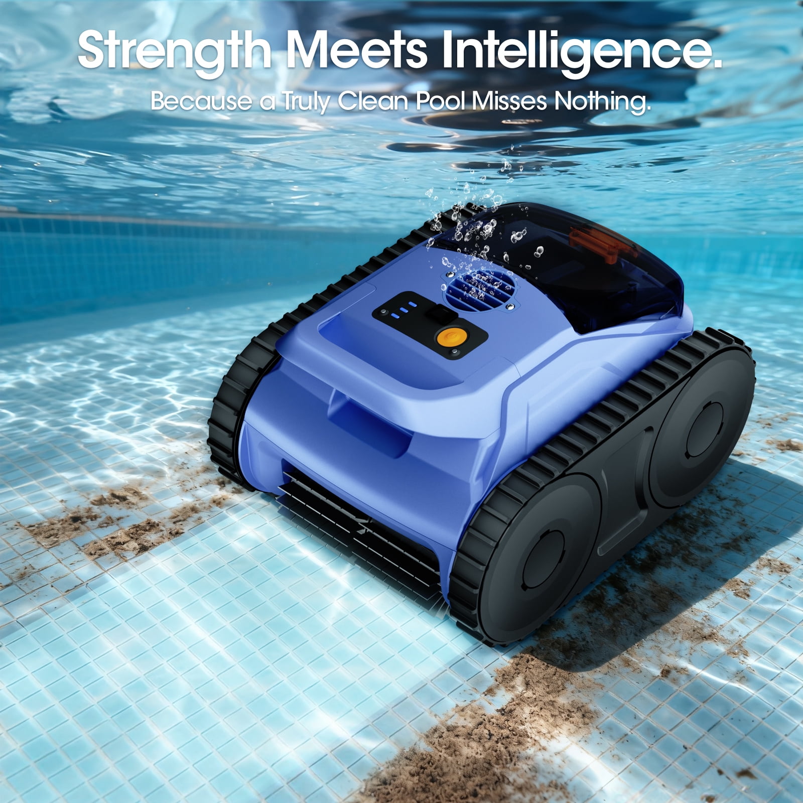 Cordless Robotic Pool Cleaner for In-Ground & Above-Ground Pools, Dual-Drive, Floor/Wall/Waterline Coverage, Easy-Clean Filter