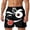 Black, variant on Men's Funny Cartoon Face Print Shorts, 3D Funny Expression Casual Summer Pants with Elastic Waist,Purple,L
