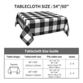 thumbnail image 7 of Wukai Black White Plaid Waterproof Tablecloth for Kitchen Dining, Fits Square Tables for 2-4 Seats -54"x54", 7 of 7