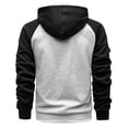 thumbnail image 3 of kpoplk Men Hoody Zipper Slim Hoodies Sweatshirts Pullover Coat Jacket Grey,XL, 3 of 3