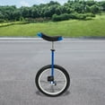 thumbnail image 4 of 18 Inch Wheel Outdoor Unicycle with Steel Frame,Leakproof Tire,Adjustable Height,Curved PU Seat,Mute Bearing,Anti-Slip Designs,for Outdoor Sports Fitness Exercise（Blue）, 4 of 28