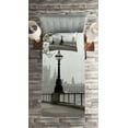 thumbnail image 2 of Ambesonne London Quilted Coverlet 2 Pcs, Westminster Tower Bridge, Twin Size, Multicolor, 2 of 2