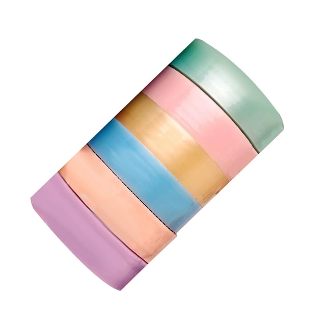 simhoa 6 Pcs Ruban Adhésif Roulant Décoratif Éducatif Coloré pour 3.6cm