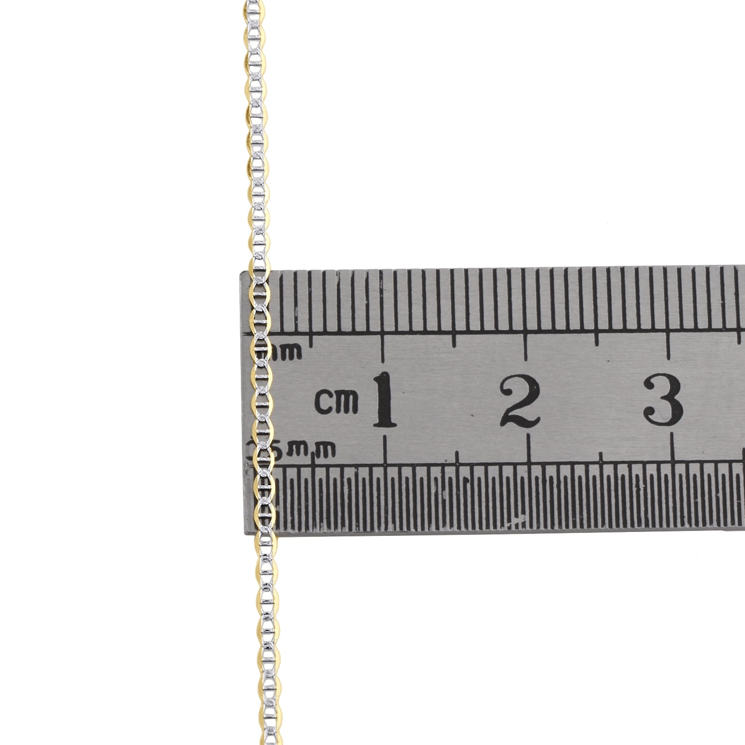 10K Yellow Gold 1.50mm Diamond Cut Solid Anchor Mariner Chain Necklace 18 Inches