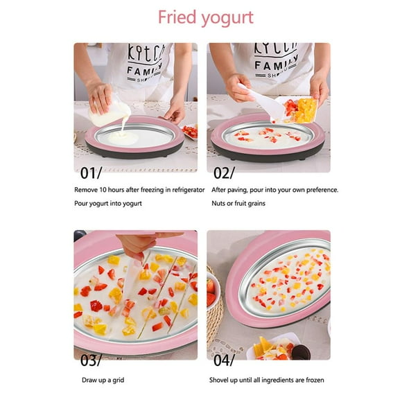 stanreset Fried Yogurt Machine Household Small Ice Maker Children Fried Ice Cream Roll Machine Yogurt Maker for Kid Child