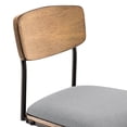 thumbnail image 5 of CHITA Swivel Counter Height Bar Stools with Back Set of 2, 30'' Seat Height, Metal & Wood Frame, Light Beige, 5 of 9