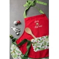 thumbnail image 2 of DII Modern Cotton Merry Kissmass Ruffle Apron in Red and Green, 2 of 3