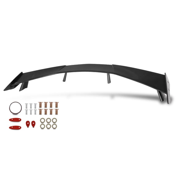 Rear Trunk Lid High Wing Spoiler Kit Carbon Fiber Black Fit For 2020-2024 Chevy Corvette C8