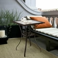 thumbnail image 4 of Costway Bar en Rotin Osier Table Carrée Dessus en Verre Cour Extérieur Patio Jardin Mobilier, 4 of 10